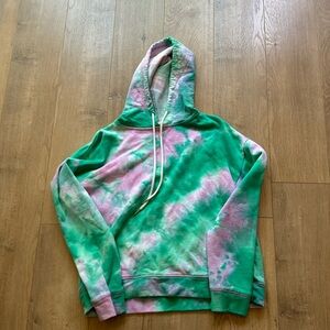 Tie die hooded sweatshirt